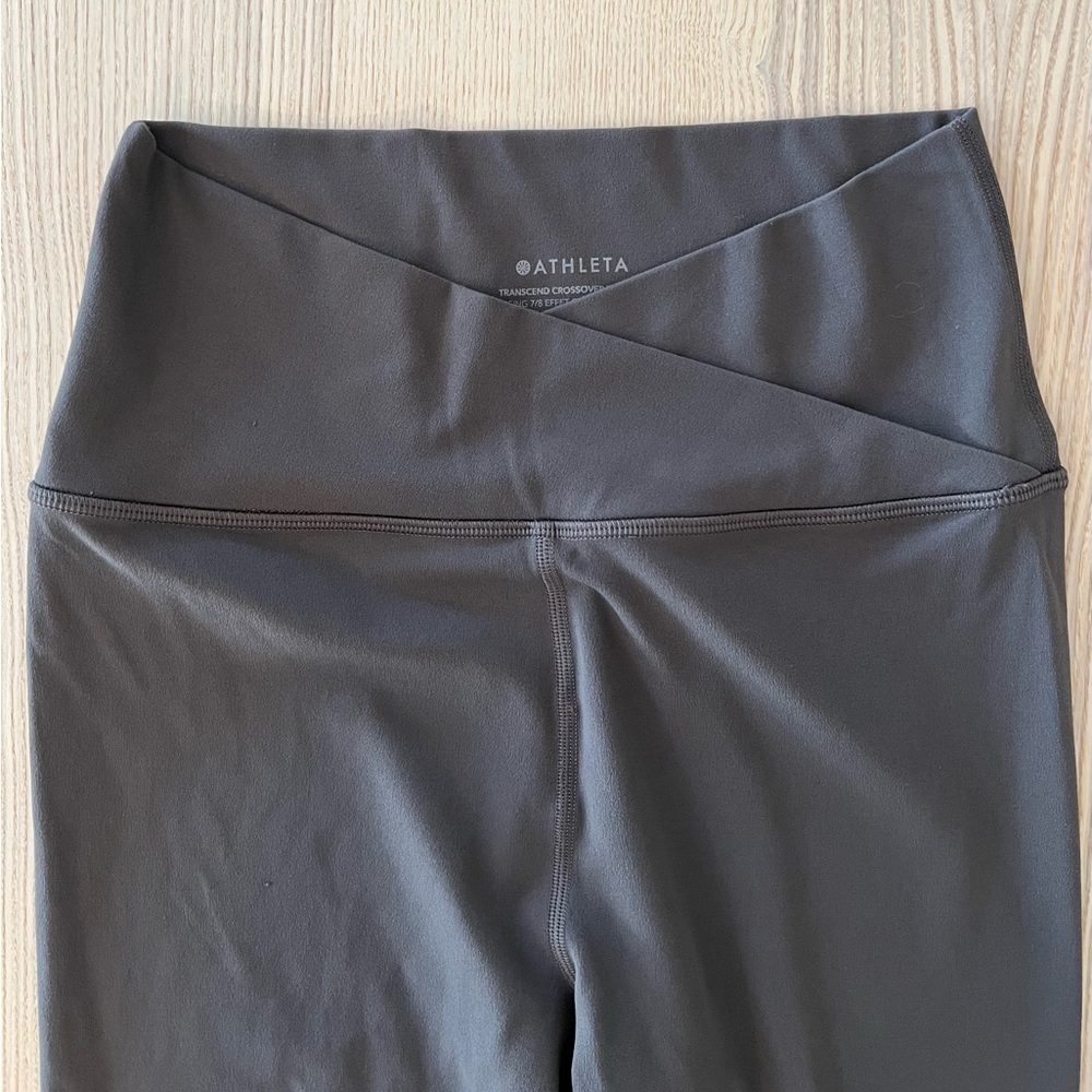 Athleta Transcend Crossover 7/8 Leggings - Dark Gray